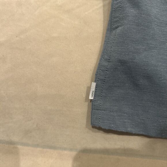 Vuori Mens XL Bridge Button Up Short Sleeve Shirt Blue - Picture 7 of 7